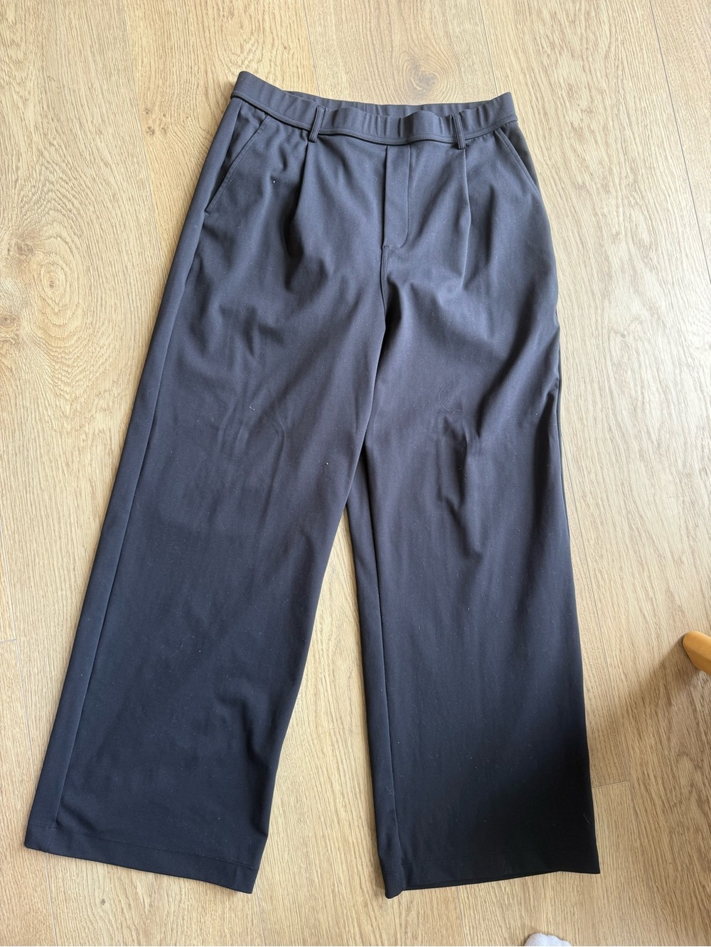Halara Black High Waisted Wide Leg Stretch Work Pants Trousers